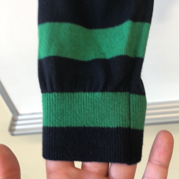 Jack Wills Crewneck Sweater - Large - Navy and Kelly Green Rugby Stripe - Picture 4 of 7